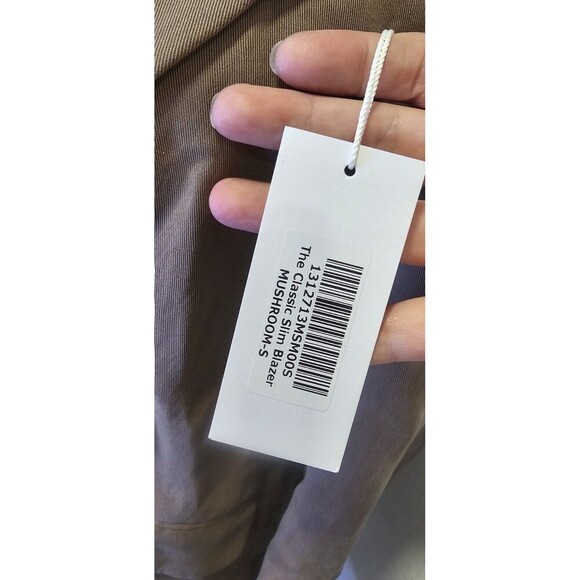 New Reformation Women's Classic Slim Blazer Mushroom S Business Single Button - Picture 12 of 16